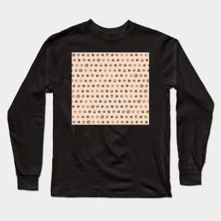 Watercolor dot to dot in fawn, orange and cream Long Sleeve T-Shirt